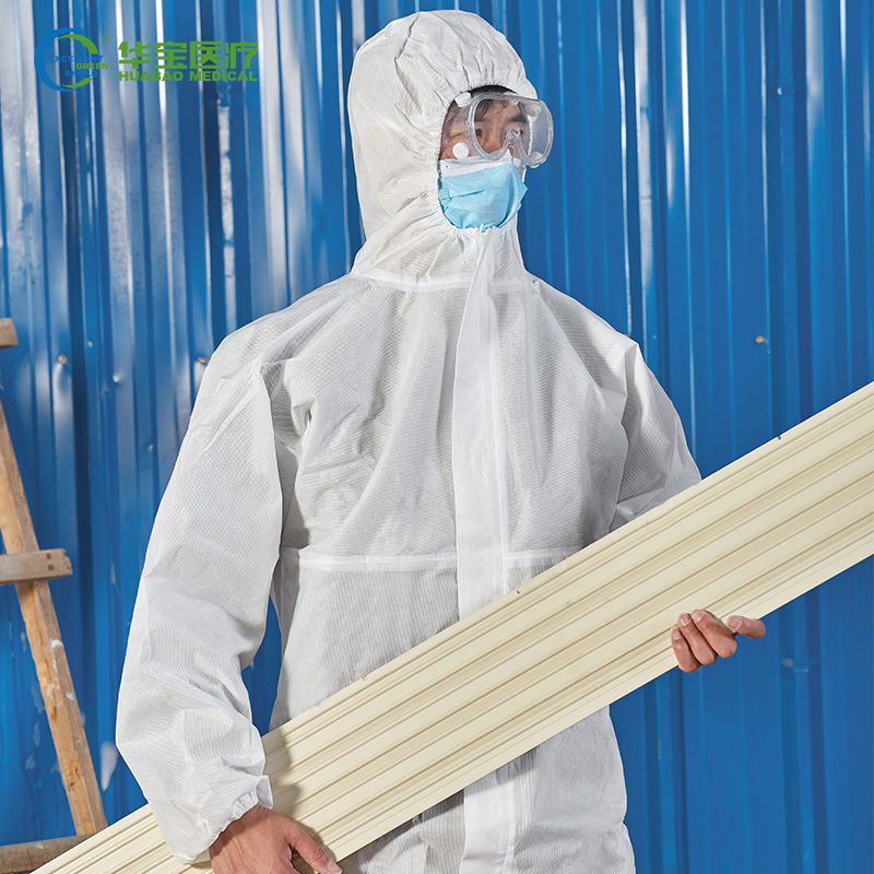 hooded protective coverall